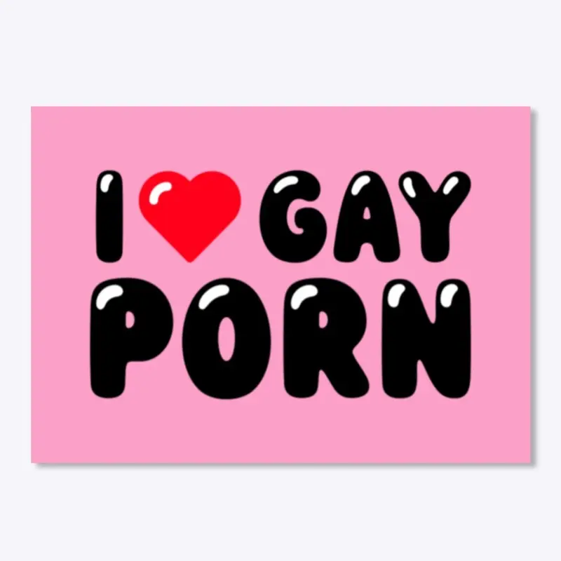 I ❤️ Gay Porn Sticker